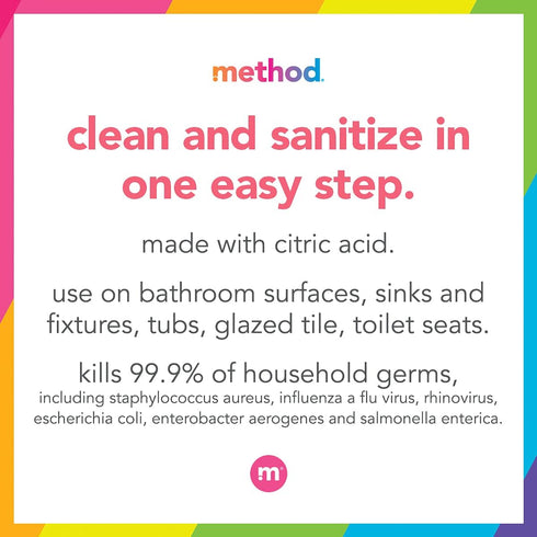 Method Antibacterial Bathroom Cleaner, Spearmint, 28 Fl Oz, Removes Mold and Mildew Stains