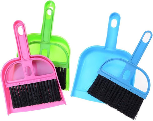 Mini Cleaning Brush and Dustpan Set, Desktop Sweep Broom for Computer Keyboard, Set of 3