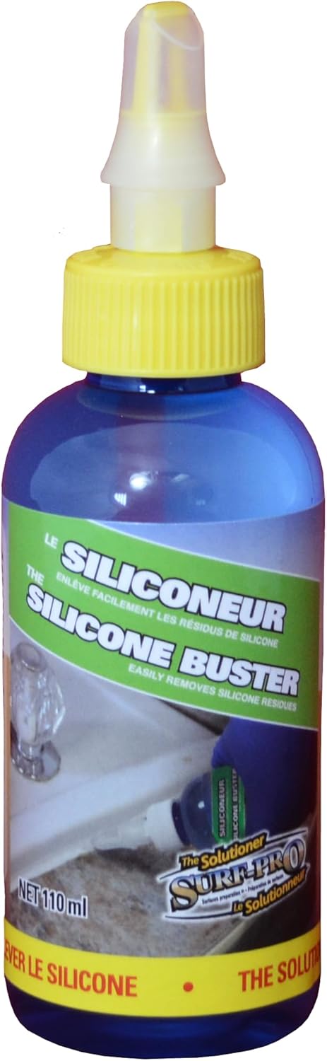 SURF PRO Silicone Buster Remover 110ml Silicone & Caulk Residue Cleaner with Precision Nozzle