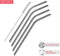Stainless Steel Drinking Straws Set of 4, Curved Metal Straws Reusable for 20 oz Tumbler, Cleaning Brush Included