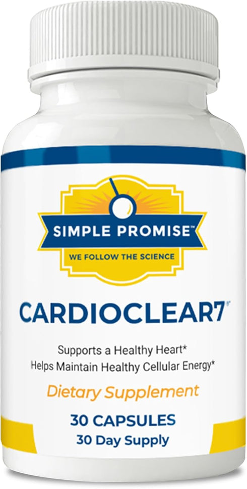Cardio Clear 7 - Heart Health Supplements with CoQ 10 - Maintain Cellular Energy, 30 Day Supply