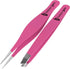 Tweezer Guru Ingrown Hair Tweezers - Pointed Precision Tweezers for Eyebrows, 2 Piece Set, Pink
