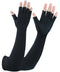 Copper Long Arthritis Gloves, Extra Long Compression Glove for Pain Relief, Fingerless (Medium)