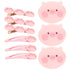 KESYOO Cartoon Pink Pig Hairpins, Cute Animal Barrettes, Stylish Accessories Hair Decor (9pcs)