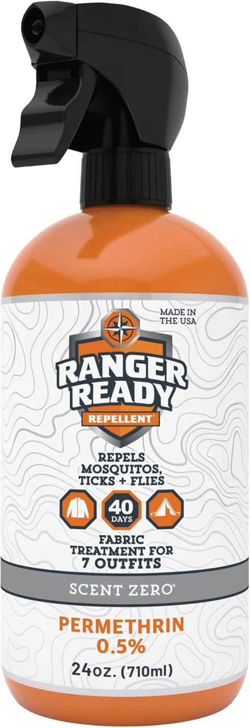 Ranger Ready Permethrin Spray for Clothes and Outdoor Gear, 24 fl oz Insect & Tick Repellent
