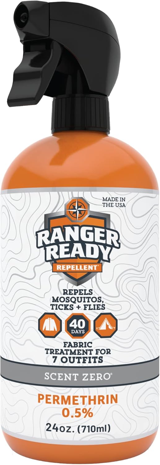 Ranger Ready Permethrin Spray for Clothes and Outdoor Gear, 24 fl oz Insect & Tick Repellent