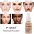 PHOERA Matte Liquid Foundation Full Coverage with Kabuki Makeup Brushes, 101 Porcelain + 102 Nude