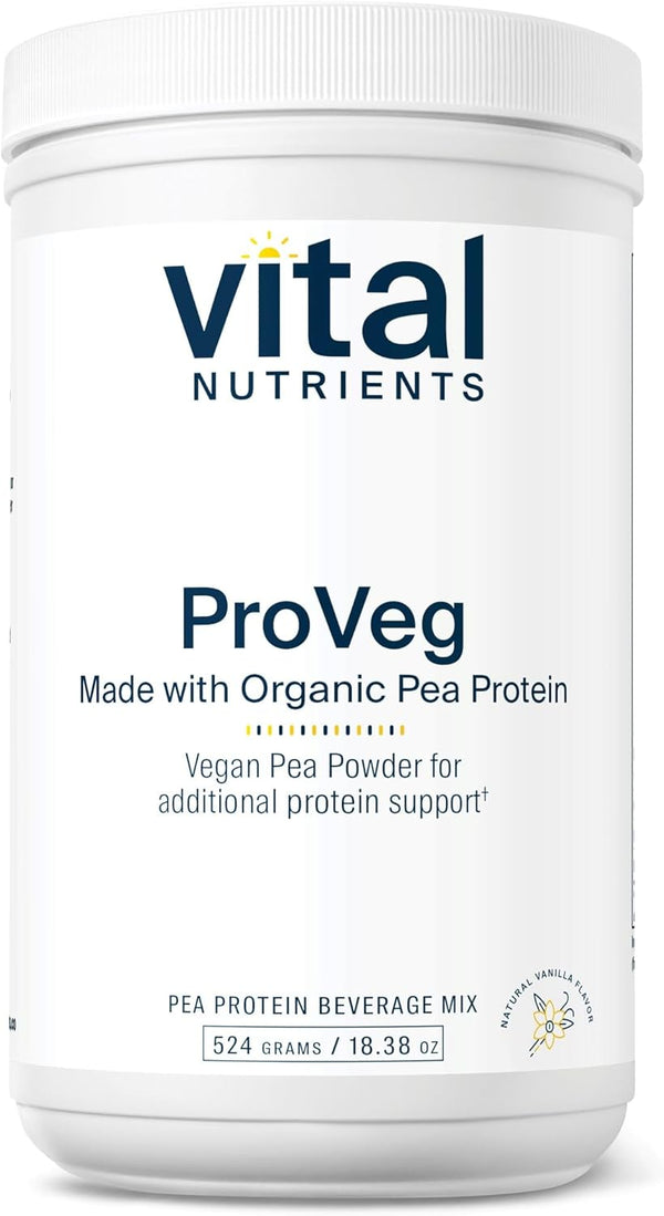 Vital Nutrients ProVeg Organic Pea Protein 524g | Vegan Protein Powder | 23g Protein per Serving