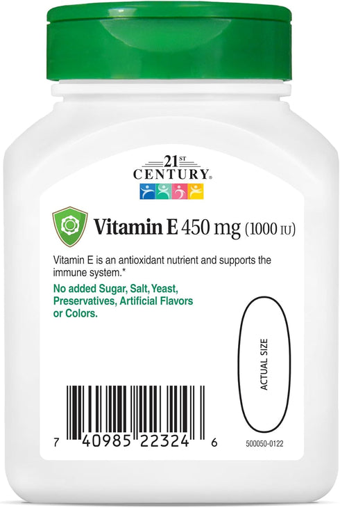 21st Century E 1000 I.U. Softgels, 55-Count (Dl-Alpha)