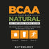 BCAA Natural Plant Based Powder, Orange Coconut Flavor, Vegan BCAA Powder, 30 Servings for Recovery