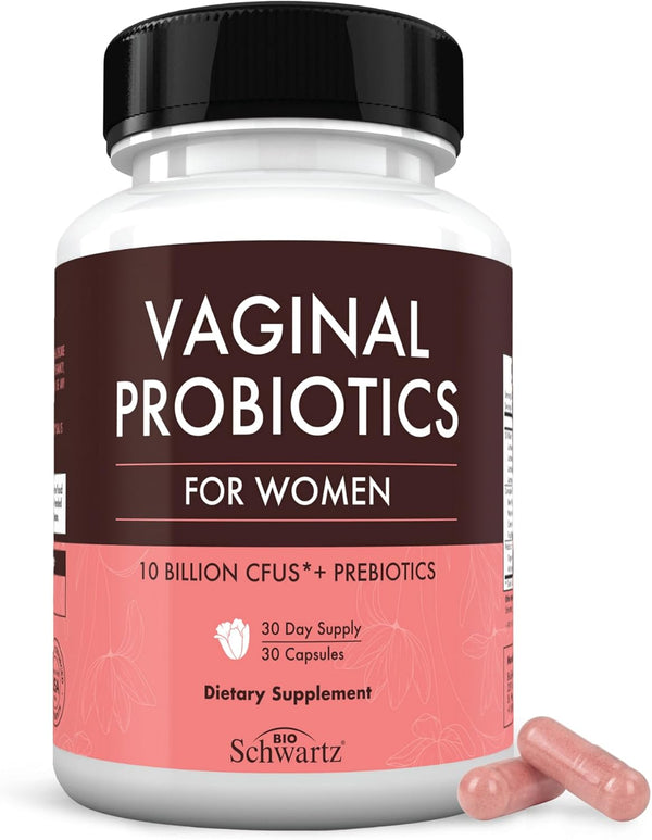 16in1 Vaginal Probiotics - 30 Capsules for Women, 10 Powerful Strains + Organic Prebiotics for Vaginal Health Support