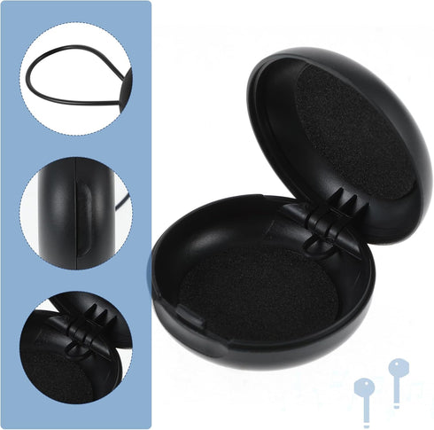 JJUNW 2pcs Pills(2) Earplug Cases, Ear Plug Carrying Cases, Mini Portable Earplug Case, Round Potable Ear Plug Holder