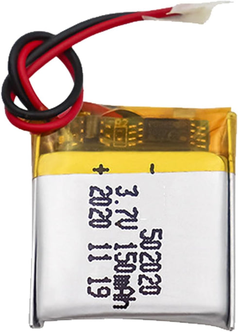 HRYHWASE Lithium Polymer Battery 3.7V 150mAh 502020 Lipo Rechargeable Replacement Lithium Ion Battery
