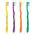 Practicon SmileGoods Y331 Child Toothbrush, Soft, Paw Print Grip, Assorted Colors, Bulk Pack of 72