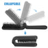 2Pcs Travel Folding Hair Brush, Portable Pocket Boar Bristle Hair Brush for Thin Thick Hair, Black