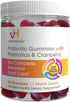 vH essentials Probiotic Gummies, 60 Count with Prebiotics & Cranberry for Urinary Tract Health and Vaginal Microflora