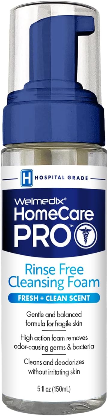 HomeCare PRO No Rinse Body Wash Cleansing Foam, 5oz - Easier Cleansing for Caregivers Managing Incontinence