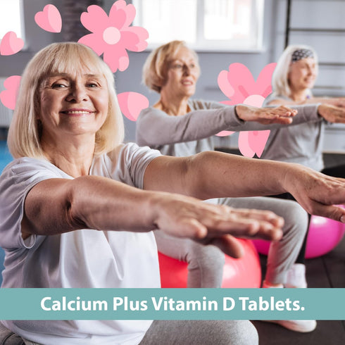 GeriCare Calcium 600mg with Vitamin D 10mcg - Bone Health Nutritional Supplement, 60 Count
