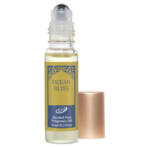 Ocean Bliss Perfume for Women and Men, Alcohol-Free Hypoallergenic Vegan Fragrance Oil Roll-On
