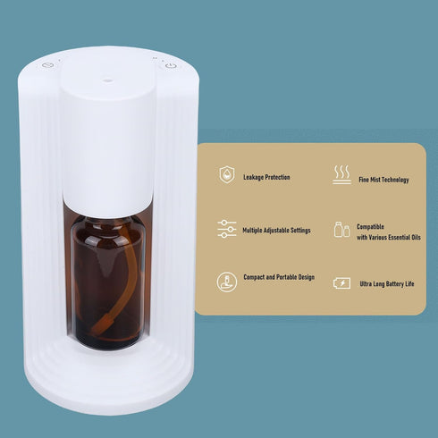 ZDAGELD 48H 3 35dB, 10-20ml Portable Essential Oil Diffuser for Car Home Office, Waterless Aromatherapy Diffuser