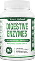 Purely Optimal Digestive Enzyme Supplement, Comprehensive Gut Health Support with 12 Enzymes, 180 Capsules