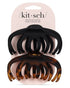 Kitsch Octopus Hair Clips Large Claw Clips for Thick & Thin Hair 2pcs Black & Tortoise