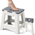 Kzeirm Foldable Shower Stool for Shaving Legs, Plastic Foot Rest Stools to Shave