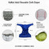 Kawaii Adult Reusable Cloth Diaper - Large Waterproof Incontinence Underwear with Super Absorbent Insert - Leak Proof