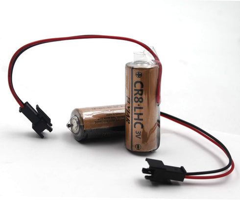 elxjar 2-Pack 3V 3000mAh Lithium Battery Replacement for Fuji FDK CR8.LHC, Toto CR8-LHC, and More