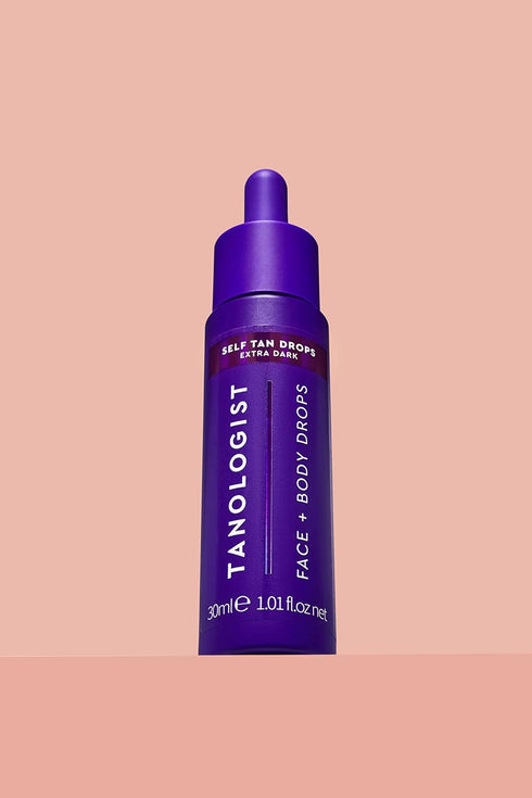 Tanologist Face and Body Self Tan Drops, Extra Dark - Illuminating Bronzing Drops, Natural Ingredients