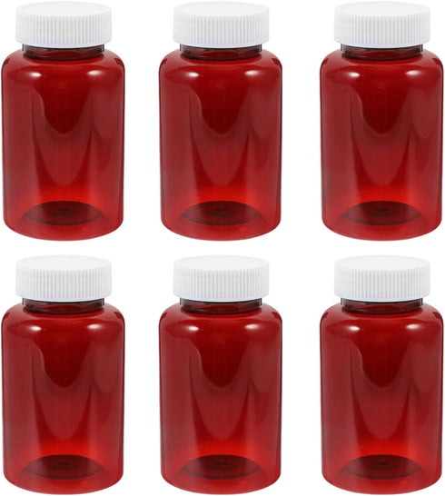 ULTECHNOVO Large Medicine Pill Bottles, Clear Plastic Medicine Bottle Empty Reagent Bottle Chemical Containers with
