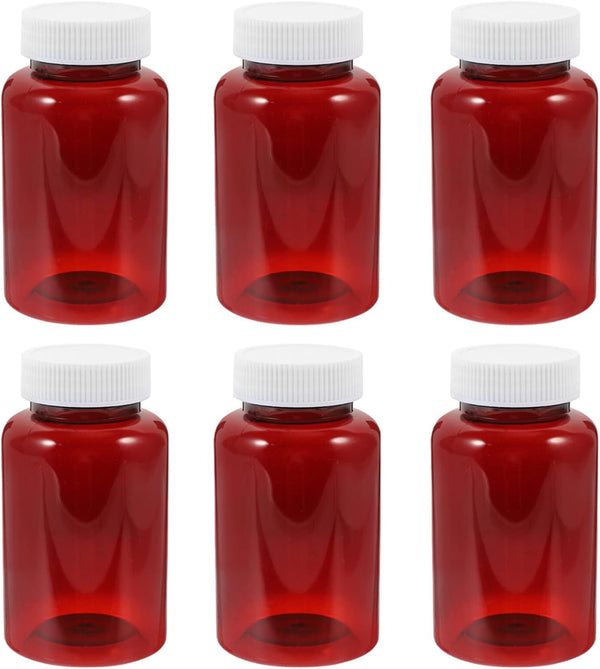 ULTECHNOVO Large Medicine Pill Bottles, Clear Plastic Medicine Bottle Empty Reagent Bottle Chemical Containers with