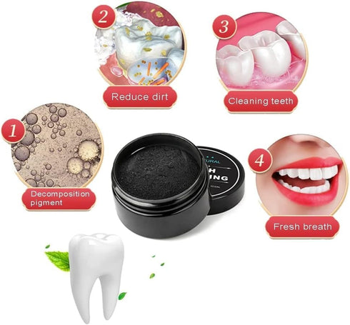 2-Pack Teeth Whitening Charcoal Powder, WUBLSYAN Activated Charcoal Tooth Cleaning Natural Oral Care