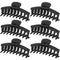 WHAVEL 6PCS Matte Plastic Large Black Hair Claw Clips, Non-slip Jaw Clips for Thick Hair, Women and Girls