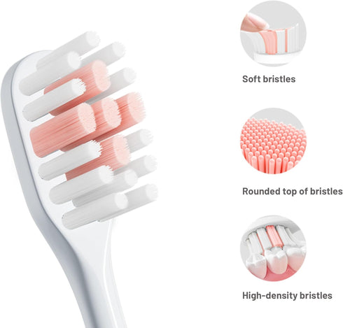 V3 4 Pack, Electric Toothbrush Replacement Heads, Sonic Toothbrush Heads Refills, White