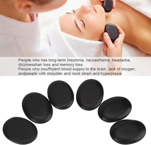 ZJchao Massage Stone Set Basalt Hot Rocks Stones, Hot Spa Energy Back Massagers Body Health Care Tool for Spa Massage Heat Rock Massaging Kit Hot Stone Warmer Massage Stones