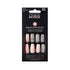 KISS Masterpiece Luxe Manicure, Premium Acrylic Fake Nails with Pink Gel Nail Glue, Mini Nail File
