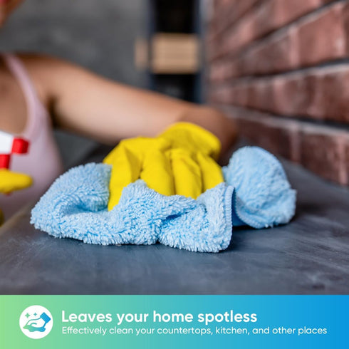HOMEXCEL 12 Pack Microfiber Cleaning Cloths, Blue Premium Towels, Lint Free, Highly Absorbent, 11.5"X11.5"