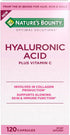 Nature's Bounty Optimal Solutions Hyaluronic Acid, 120 Capsules - Supports Glowing Skin and Immune Function with
