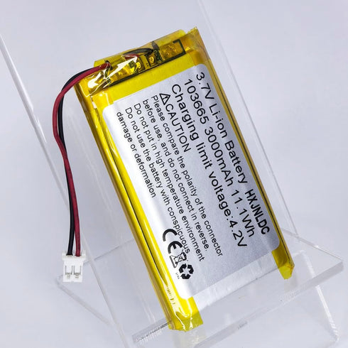 HXJNLDC 3.7V 3000mAh 103665 3.7-5V 2-Wire DC Rechargeable Lithium Polymer Replacement Battery for DIY Electronic