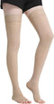 TP TOP BEAUTY 20-30 mmHg Compression Stockings for Women and Men,Thigh High Open Toe Compression