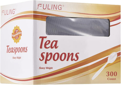 300 Crystal Clear Plastic Spoons, Heavy Duty Disposable Serving Utensils, Elegant Flatware for Parties