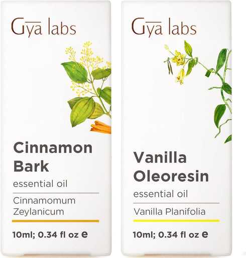 Cinnamon Bark & Vanilla Essential Oil Set - Aromatherapy Grade Essential Oils