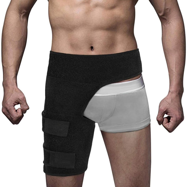 Milltrip Ace Brace Groin Hip Brace - Adjustable Compression Wrap for Pain Relief Strain Neoprene