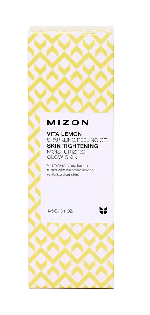 MIZON Vita Lemon Peeling Gel, 150g/5.3 Oz - Lemon Peel Oil and Sparkling Water Exfoliating Gel