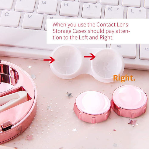 ofone Contact Lens Case - Bling Constellations Contact Cases Travel Kit with Remover Tool Tweezers Solution Bottle