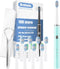 Electric Toothbrush for Adults and Kids, Blue, with 8 Brush Heads, Tongue Scraper, 40000 VPM Deep Clean, 120 Days Charge