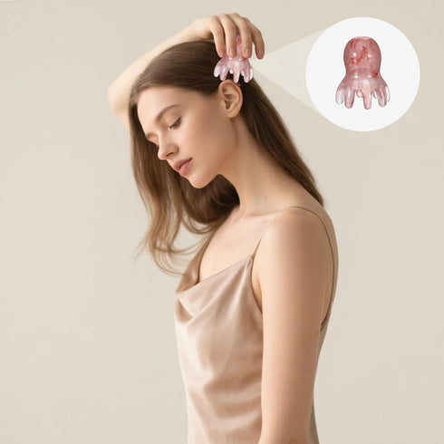 Qiuruoo 2 8 Pcs Octopus Head Massage Comb, Scalp Massage Tool for Head and Body Relaxation, Unique Points to Melt