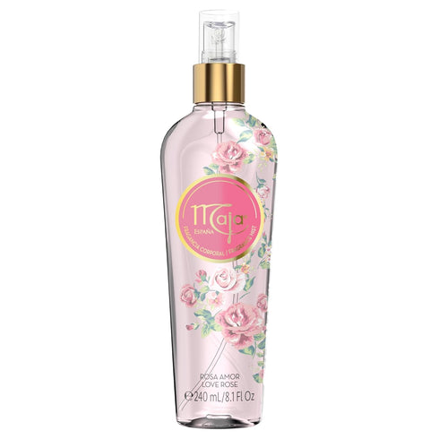 Maja Love Rose Perfumed Body Mist - Delicately Scented Body Spray with Essential Oils (8.1 Fl Oz)