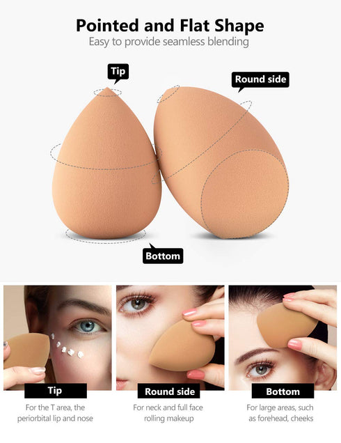 InnoGear Makeup Sponge, 10 Pcs Blender Set for Beauty Cosmetic Foundation, Flawless Applicator Puff (Multicolor 1)